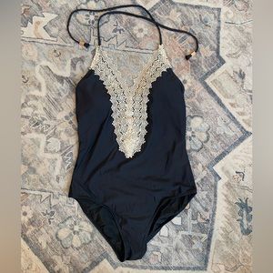 Anthropologie Allihop Lace-front Swimsuit